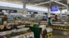 Empty Market stall in Ashgabat