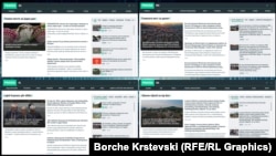 Страницы веб-сайтов на сербском, македонском, албанском и боснийском языках, скриншот от 18.07.2024