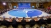 U.S. -- NATO Secretary-General Jen Stoltenberg looks on as U.S. Secretary of State Mike Pompeo makes opening remarks at the Meeting of the North Atlantic Council in Foreign Ministers' Session 1 at the U.S. State Department in Washington, April 4, 2019