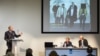 NETHERLANDS -- (L-R) Head of Dutch Military Intelligence and Security Service Onno Eichelsheim, Minister of Defense Ank Bijleveld and British ambassador Peter Wilson attend a press conference of the Dutch Military Intelligence and Security Service (MIVD) 